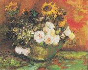 Vincent Van Gogh Bowl with Sunflowers painting